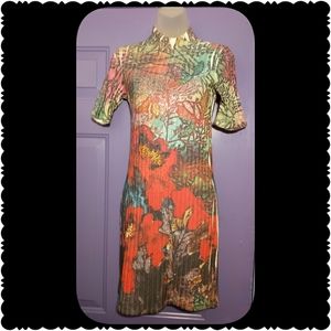 NWOT S-TWELVE PRINTED DRESS W/RHINESTONES-SIZE SM